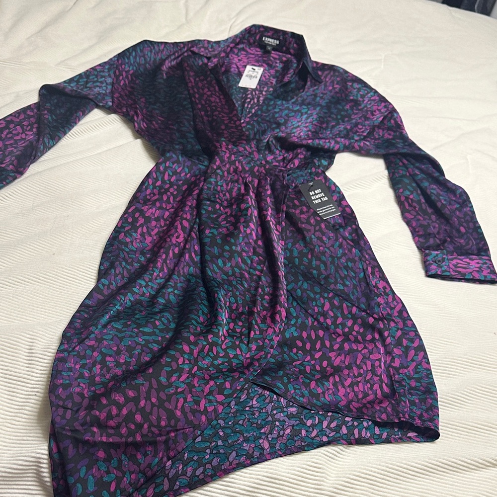 Express Multicolor Patterned Dress NWT - image 4